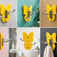 3-In-1 Rotatable Butterfly Wall Hook