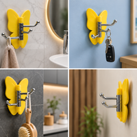 3-In-1 Rotatable Butterfly Wall Hook