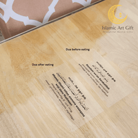 Daily Islamic Dua Stickers in Tamil (12-Pack, Clear Waterproof Stickers)