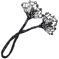 Tail Rhinestone Flower Hair Bun Shaper
