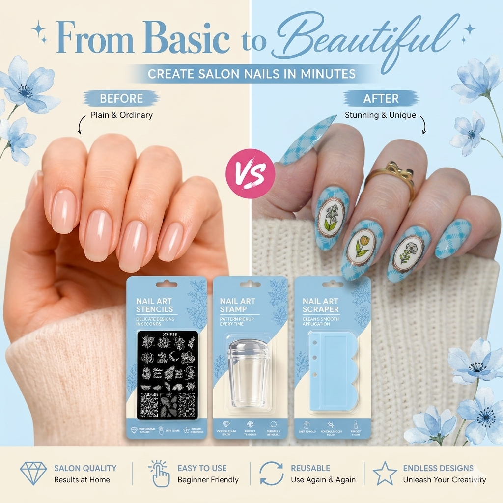 Reuseable Magic Nail Art Stamper