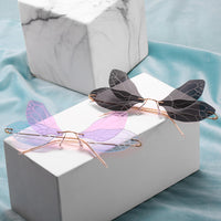 Luxury Butterfly Rimless Sunglasses for Women