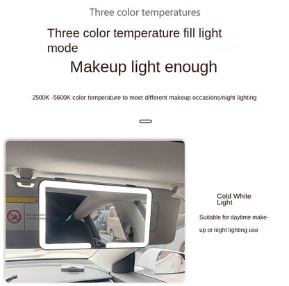 Adjustable LED Car Mirror