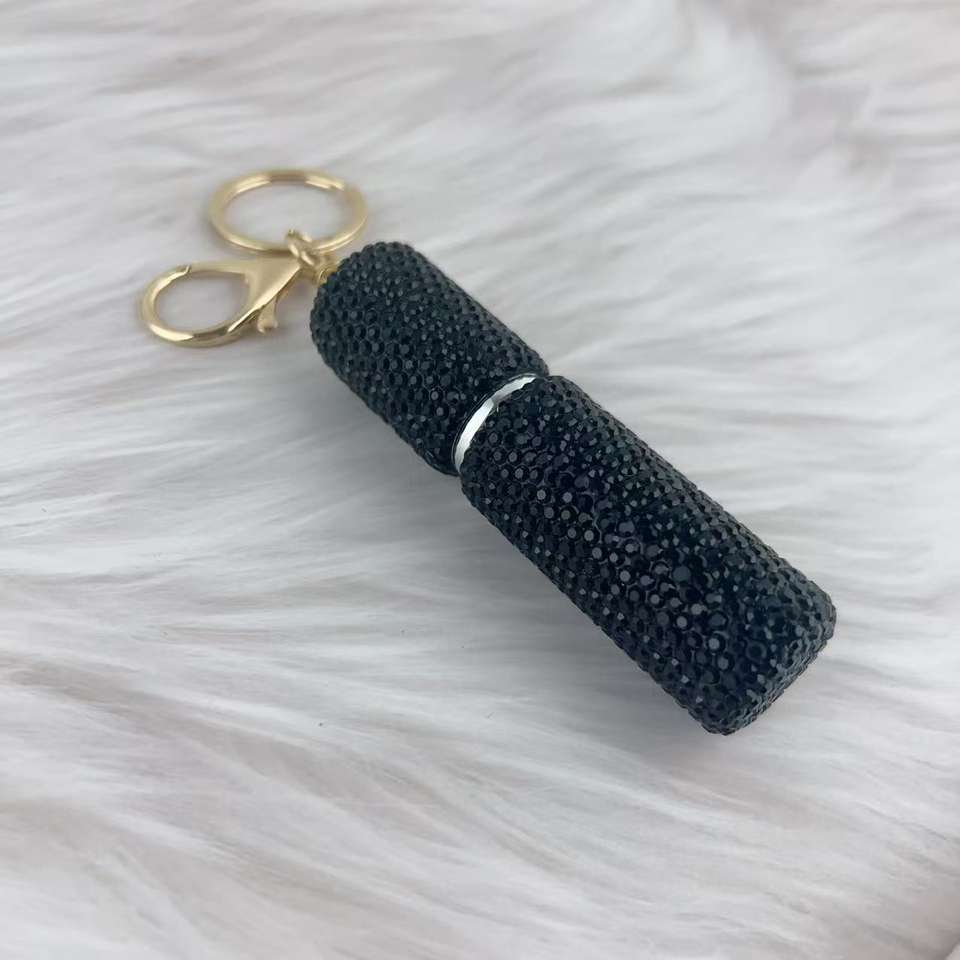 Rhinestone Perfume Bottle Keychains