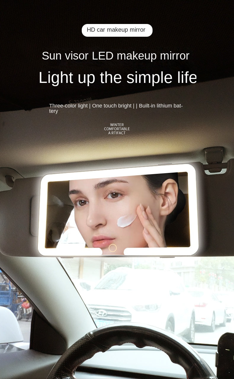 Adjustable LED Car Mirror