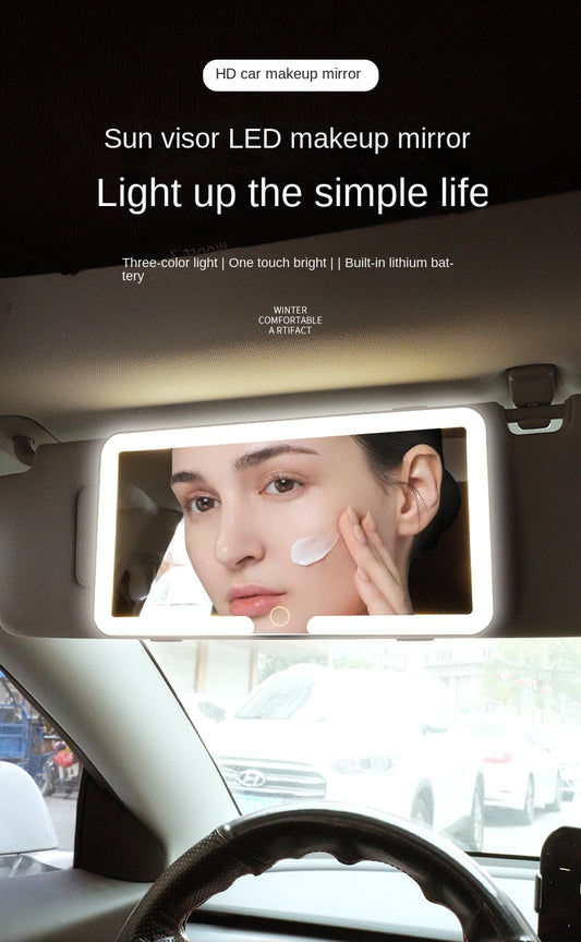 Adjustable LED Car Mirror