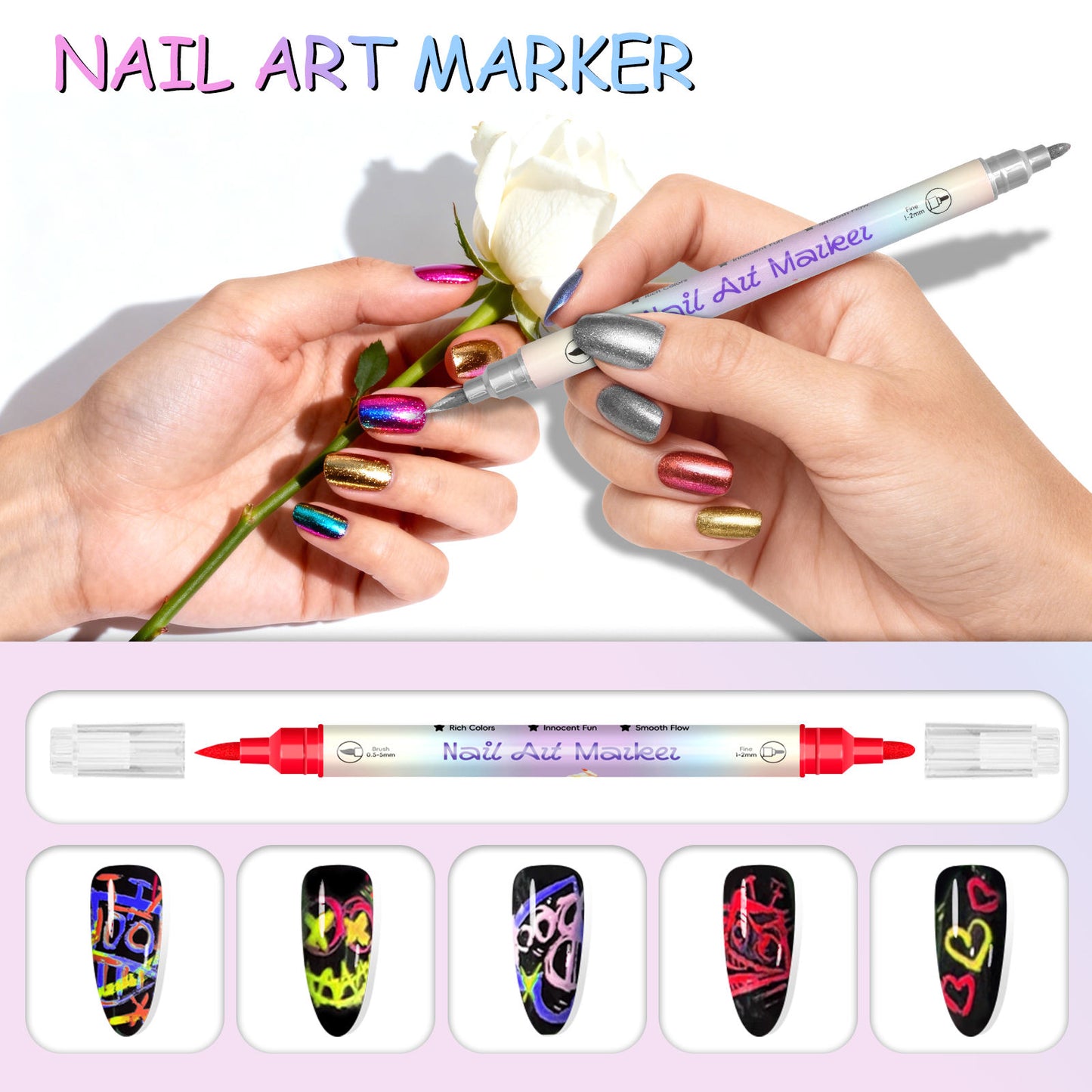3D Nail Art Pens Set