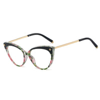 Butterfly Black-Floral Prescription Glasses for Women