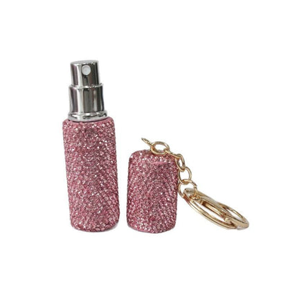 Rhinestone Perfume Bottle Keychains