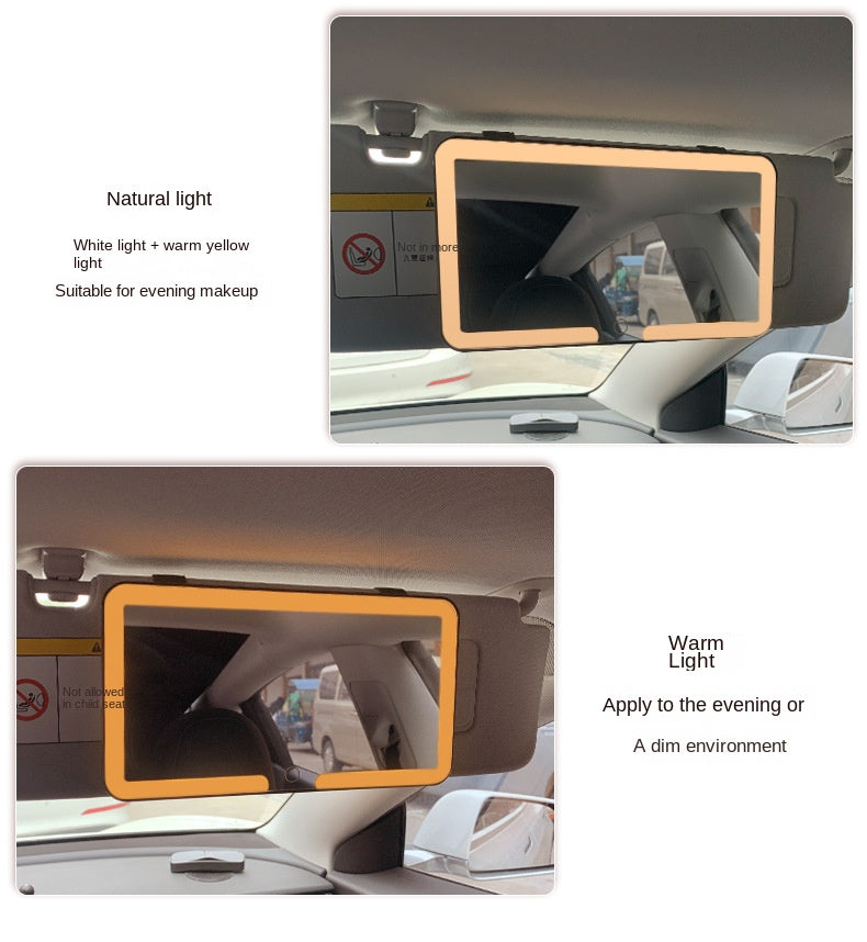 Adjustable LED Car Mirror