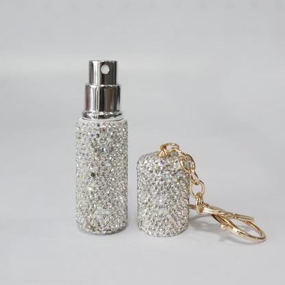 Rhinestone Perfume Bottle Keychains