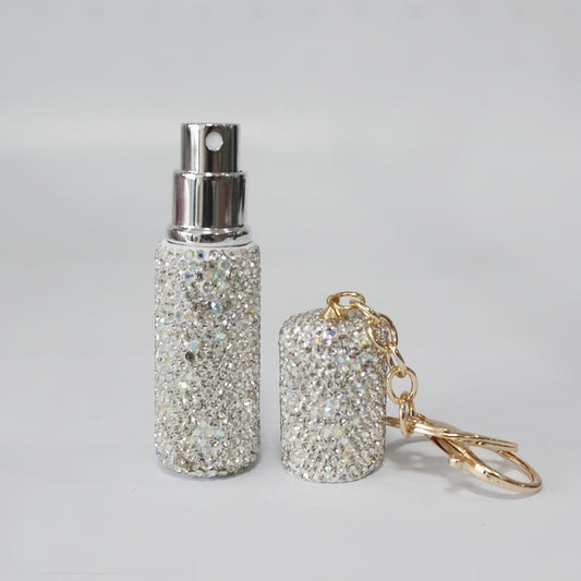 Rhinestone Perfume Bottle Keychains