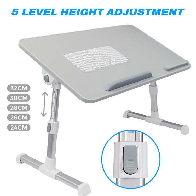 Wooden Laptop Table with Cooling Fan
