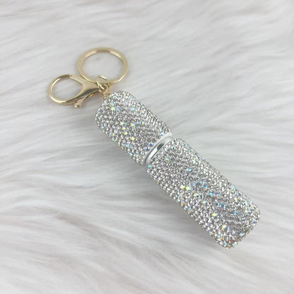 Rhinestone Perfume Bottle Keychains