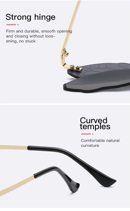 Luxury Butterfly Rimless Sunglasses for Women