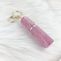 Rhinestone Perfume Bottle Keychains