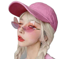 Luxury Butterfly Rimless Sunglasses for Women