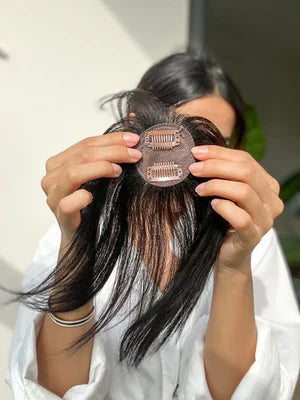 Clip-In Hair Topper with Bang