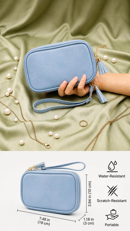 Ultra-Slim Soft Travel Jewelry Organizer Case