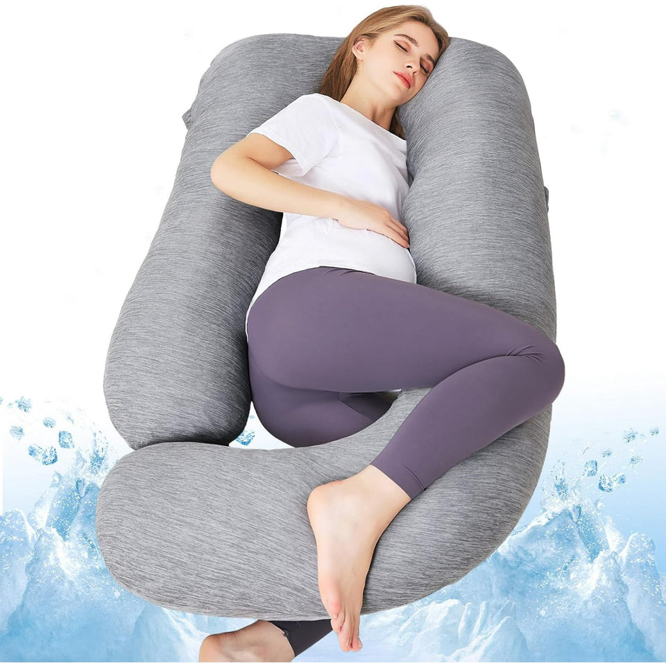 Full Body Support for Comfort & Pain Relief Cooling Pregnancy Pillow