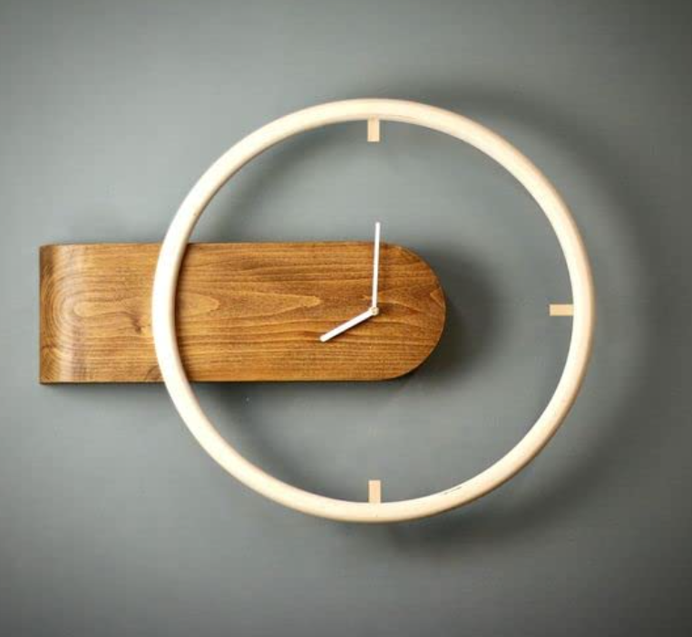 Minimal Wooden Wall Clock