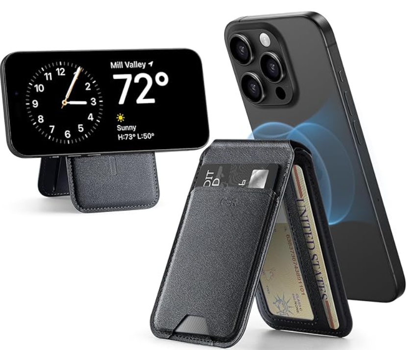 HaloLock™ Vegan Leather Wallet Stand