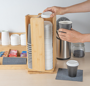 Classic Revolving Coffee Cup and Lid Organizer