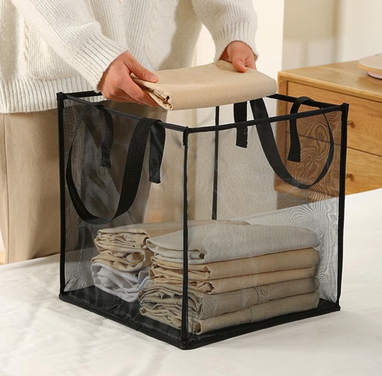 Foldable Mesh Pop-Up Laundry Hamper Bag