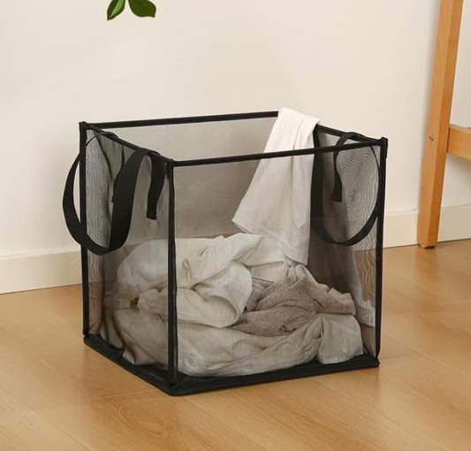 Foldable Mesh Pop-Up Laundry Hamper Bag