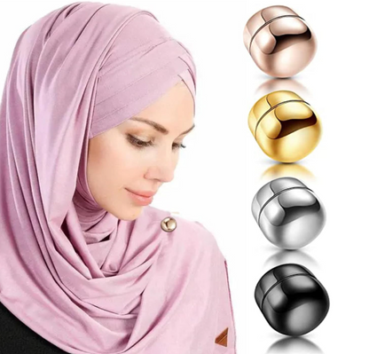 Hijab Scarf Round Magnetic Pins