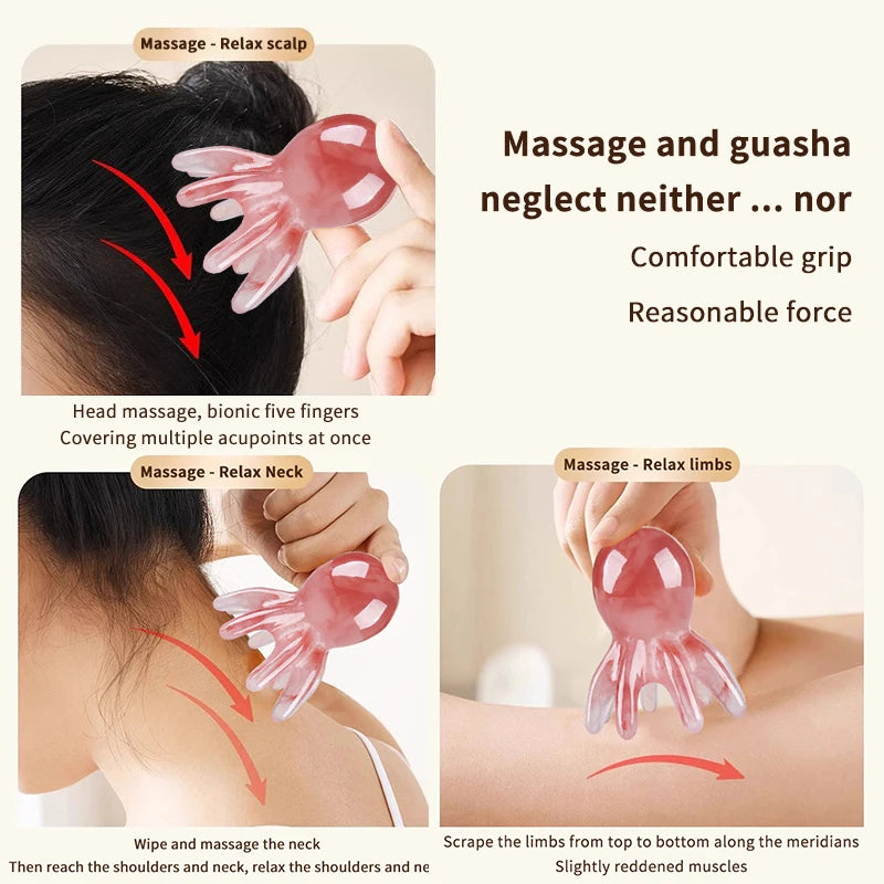 Premium Octopus Head Massager Comb