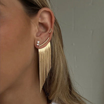 Elegant Waterfall Party Tassel Earrings