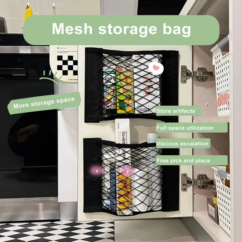 Multifuntional Adhesive Backed Storage Bag Organizer  ( Imported Quality )