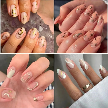 Elegant Gold Nail Art Stickers