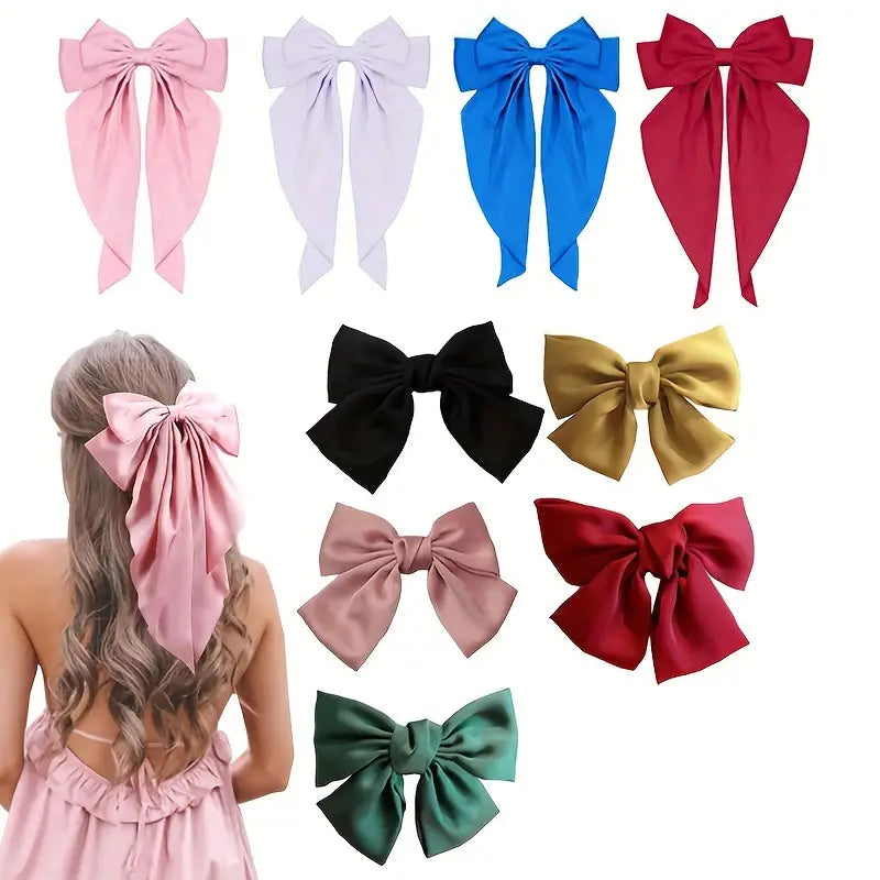 Elegant Ribbon Bowknot Hair Clip for Women