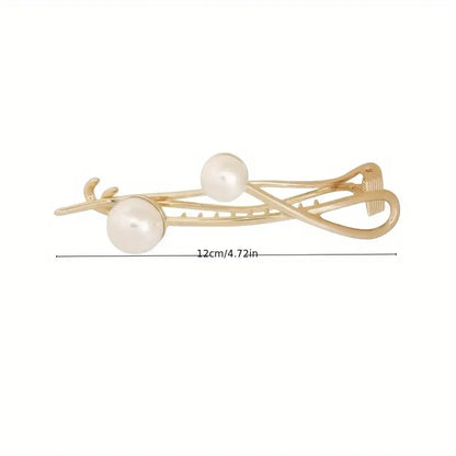 Faux Pearl Decorative Hair Clip