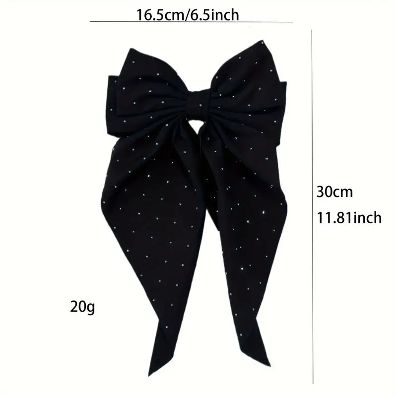 Elegant Fashion Bow & Long Ribbon Hair Clip