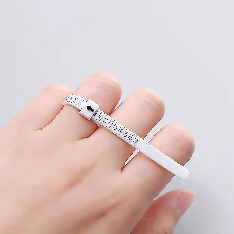 Reusable Plastic Finger Ring Size Measuring Tape