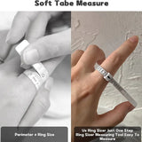 Reusable Plastic Finger Ring Size Measuring Tape