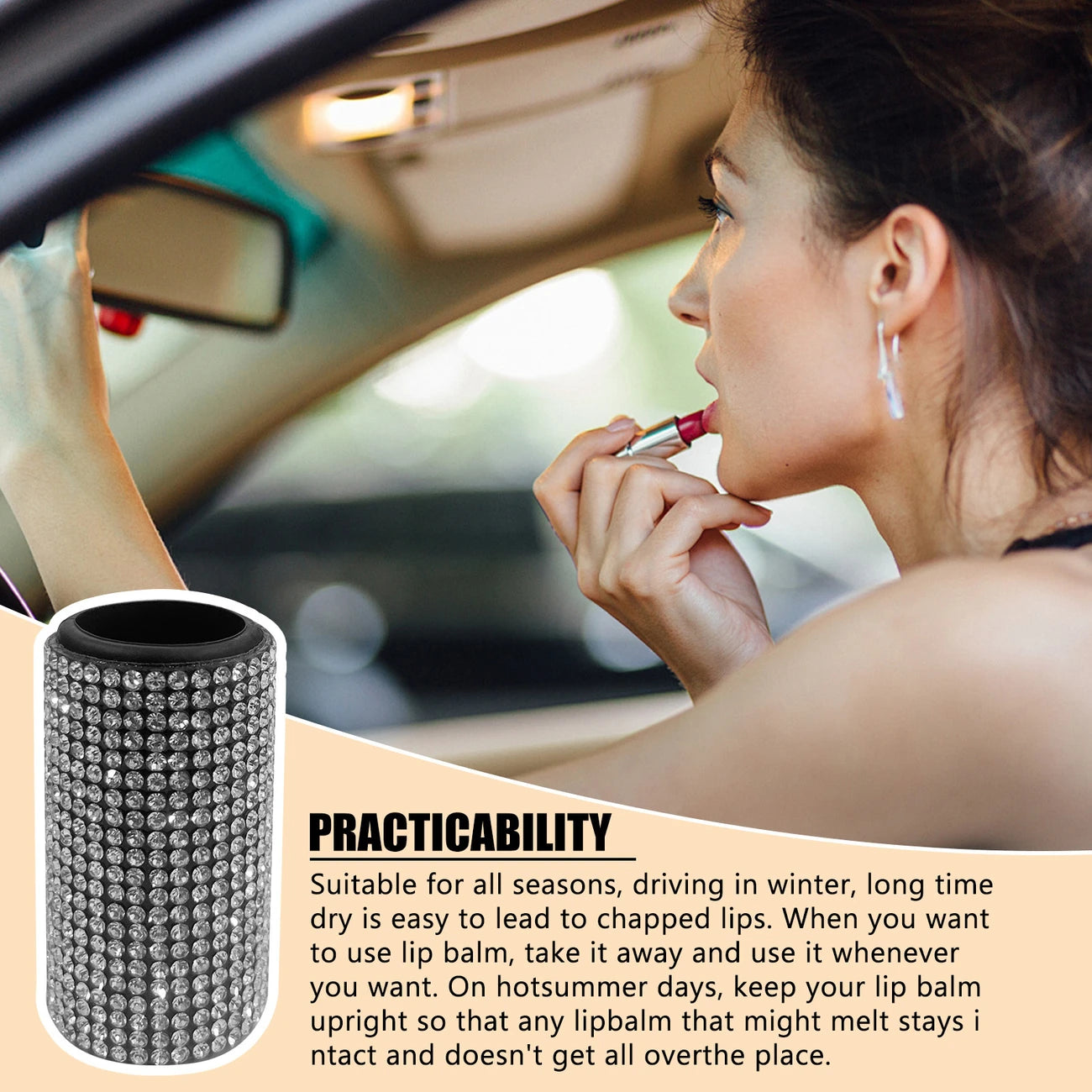 Sparkly Diamond Mini Lipstick Holder