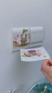 Flower Cartoon PVC Light Switch Stickers