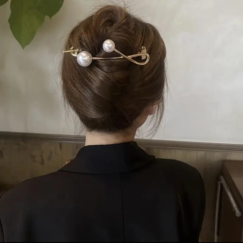 Faux Pearl Decorative Hair Clip