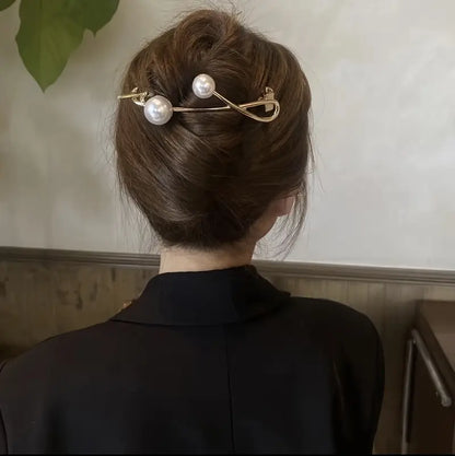 Faux Pearl Decorative Hair Clip