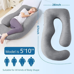 Full Body Support for Comfort & Pain Relief Cooling Pregnancy Pillow