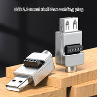 USB Solderless Connector Metal Case