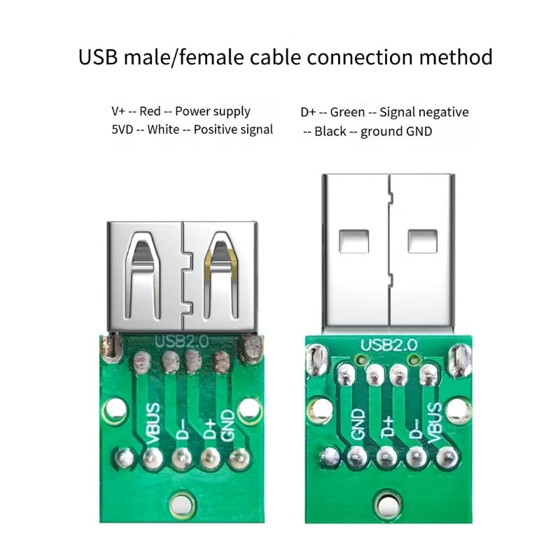 USB Solderless Connector Metal Case