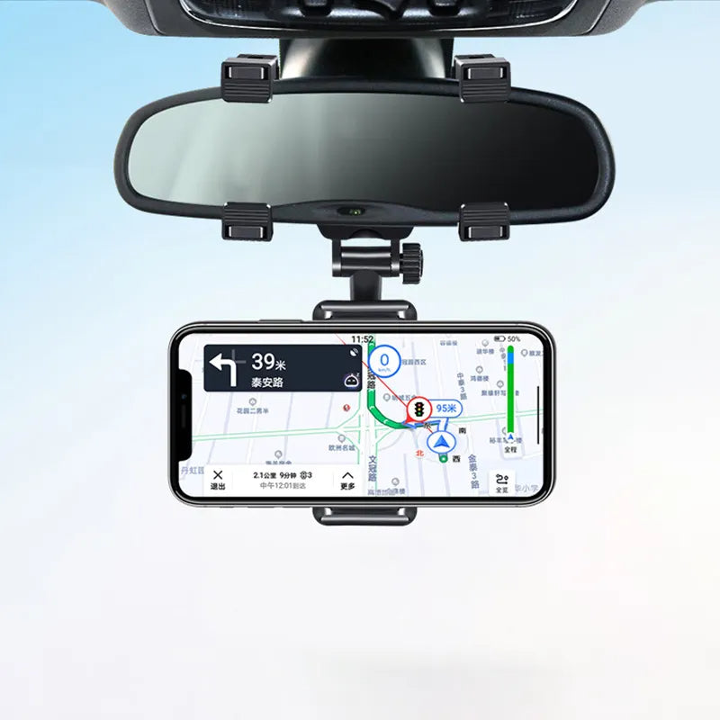 Car Rear View Mirror Phone Holder