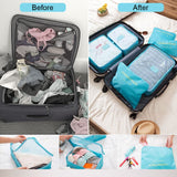 6 Pieces Portable Luggage Packing Cubes