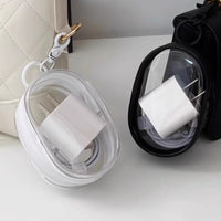 Transparent Travel Cable Organizer Bag With Key Chain