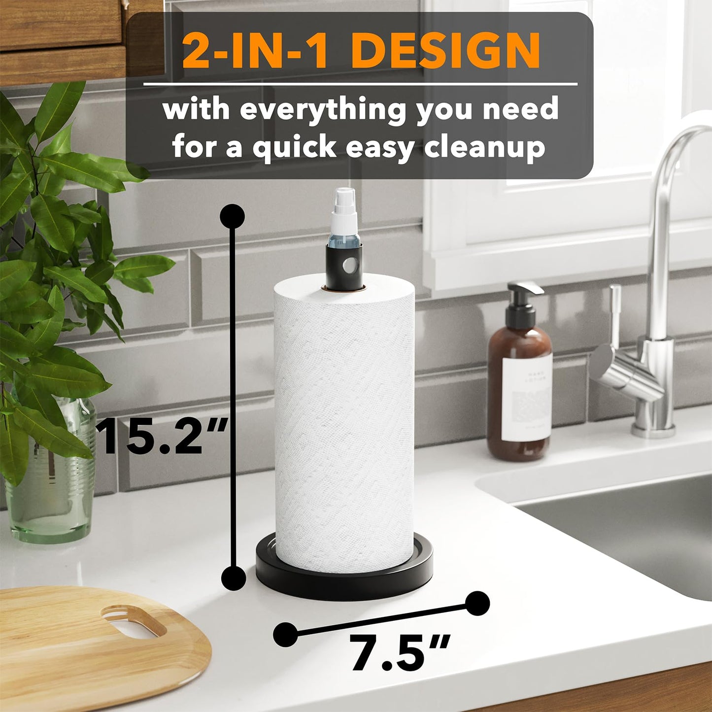 Paper Towel Holder  with Spray Bottle